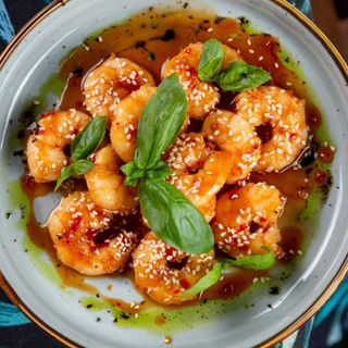 Креветки в соусе свит-чили