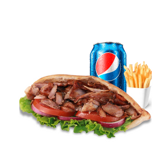 Combinado De Kebab + Patatas + Coca-Cola Sabor Original lata 330ml.