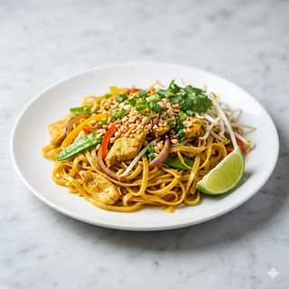 Pad Thai Con Salsa Curry