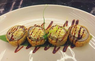 167. Futomaki fritto sake 4 pezzo