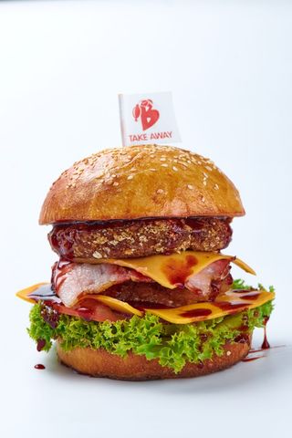 XXL burger меню з котлетами на вибір 430г/100г/30г