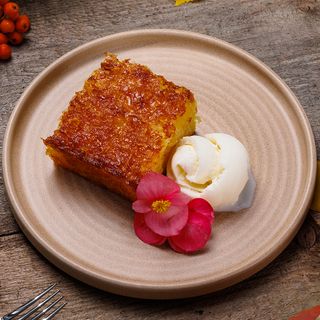 Portokalopita с джелато/ Portokalopita cu gelato