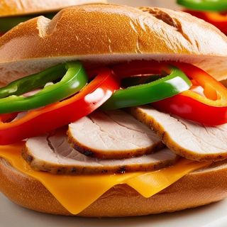 Entrepà De Llom Formatge Pernil Pebrots Serranito