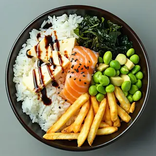 Poke bowl salmon