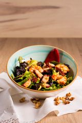 Ensalada templada de pulpo con salsa de miel y mostaza