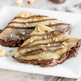 Crêpe esotica con Galak cioccolato bianco e zenzero disidratato 