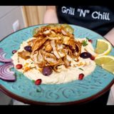 Hummus cu carne kebab de pui