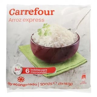 Arroz Blanco Precocido Carrefour Pack De 6 Uds. De 167 Gr.