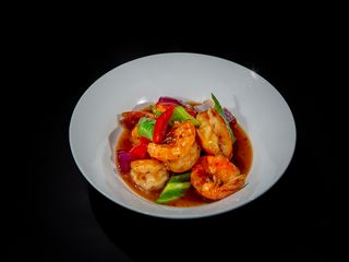 112P. Gambas Con Salsa Picante