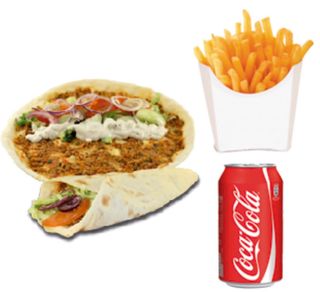 MENU LAHMACUN MIXTO CON BEBIDA Y PATATAS