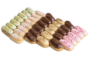 Cutie de mini eclere asortate - 500g