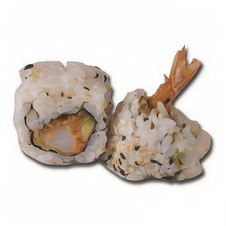 California de gambas tempura con aguacate