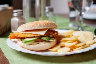 Crispy burger combo