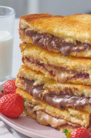 Nutella & Peanut butter sandwich