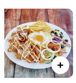 Menu Kebab de Frango Prato Com Ovo