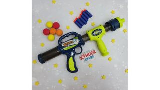 Помповый автомат сине-салатовый