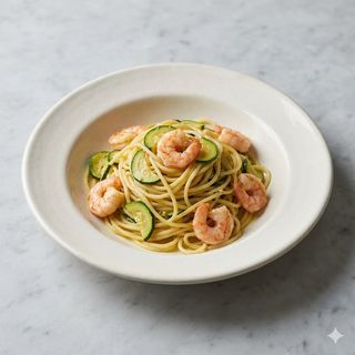Spaghetti zucchine e gamberi