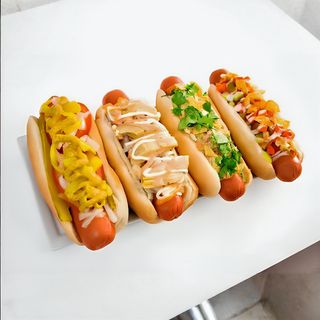 Хот-дог с охотничьими сосисками