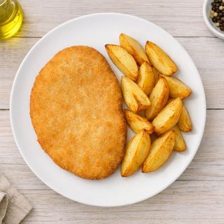 Cotoletta di pollo con patate