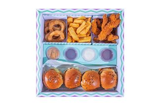 Salty box mini cheeseburger