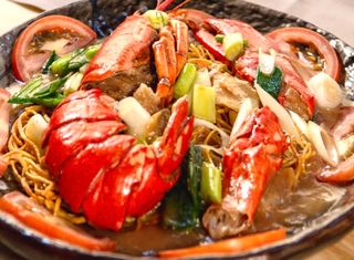 Tagliolini fritti all'astice