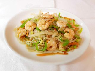 Verduras con Gambas