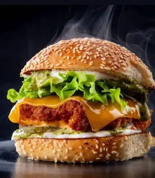 Crispy Chicken Burger With Sauce X2