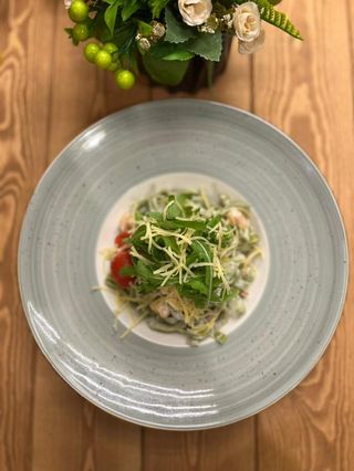 Паста "Тальятелле" с креветками