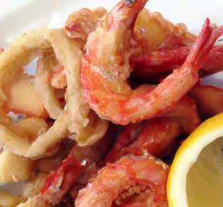 Misto di gamberi e calamari fritti