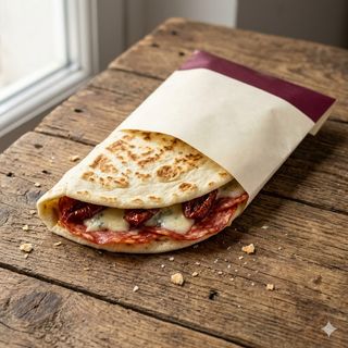 Spianata piccante calabra, gorgonzola dolce e pomodori secchi