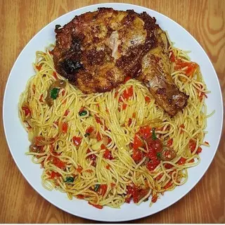 Spaghetti AU Poulet