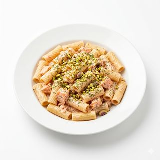 Rigatoni Salmone E Pistacchio
