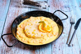 Creveți în sos de portocale