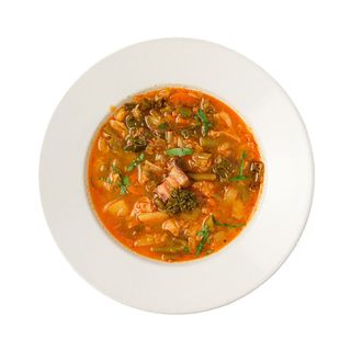 Varivo od povrća i pileći pohanac