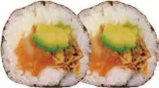 43. Futomaki Salmón Y Aguacate Con Cebolla Frita (8 Uds.)