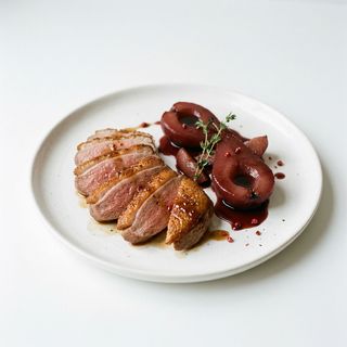 Сочни патешки гърди с круши в Порто (350г)