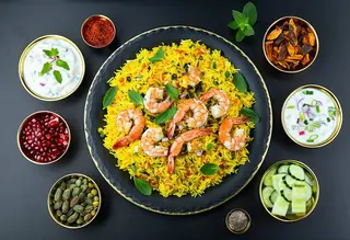 Prawns biryani