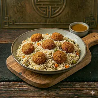Riso e falafel