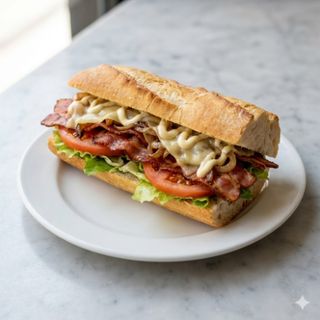 Bocadillo de bacon completo