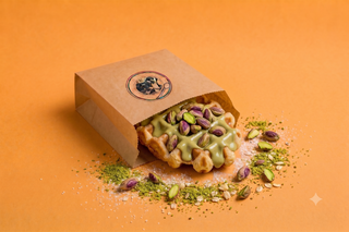 Pistachio waffle