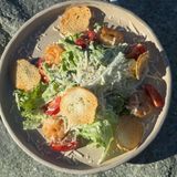 Caesar salad with shrimps