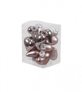 (209328) Ukras za jelku stakleni srce 40mm smokey rose 12/1 124443