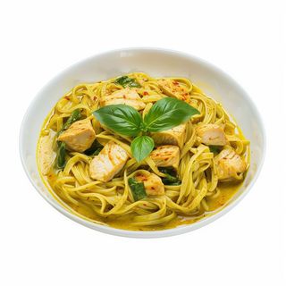 Tallarines Con Pollo Y Curry