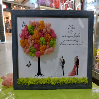 Tablou cu licheni Nasii sunt singura familie - 20x30