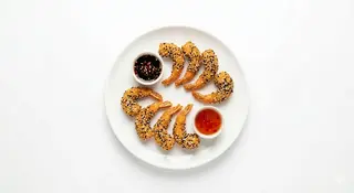 Langostinos Fritos Con Sésamo