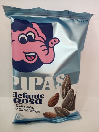 Pipas Elefante Rosa familiar  con sal y almendras 120 gr