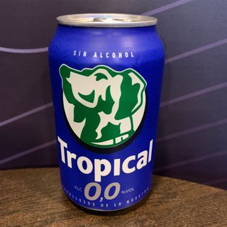 CERVEZA TROPICAL 0.0 LATA.