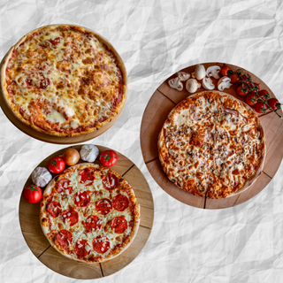 Zestaw 3x Pizza 40 cm ( Margherita, Peperoni, Salami Funghi) 