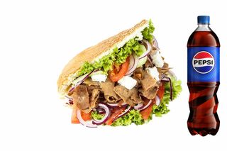 Kebab w Bułce Duży + Pepsi 0,5