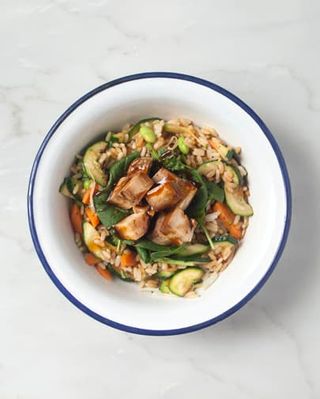 Domburi con tofu marinato